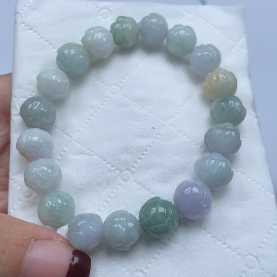 翡翠手链未镶嵌纯天然a货缅甸翡翠包邮