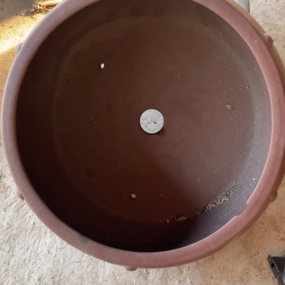 一对两只27口径高13鼓钉盆