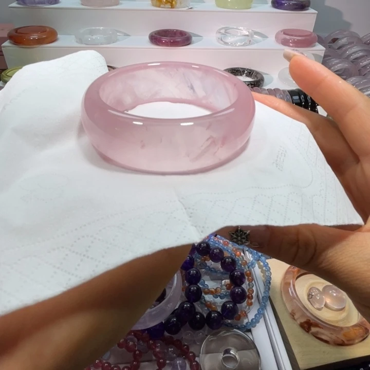 水晶手镯未镶嵌手镯58.6圈口7号