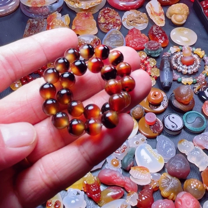 糖***糖玛瑙/玉髓未镶嵌手链