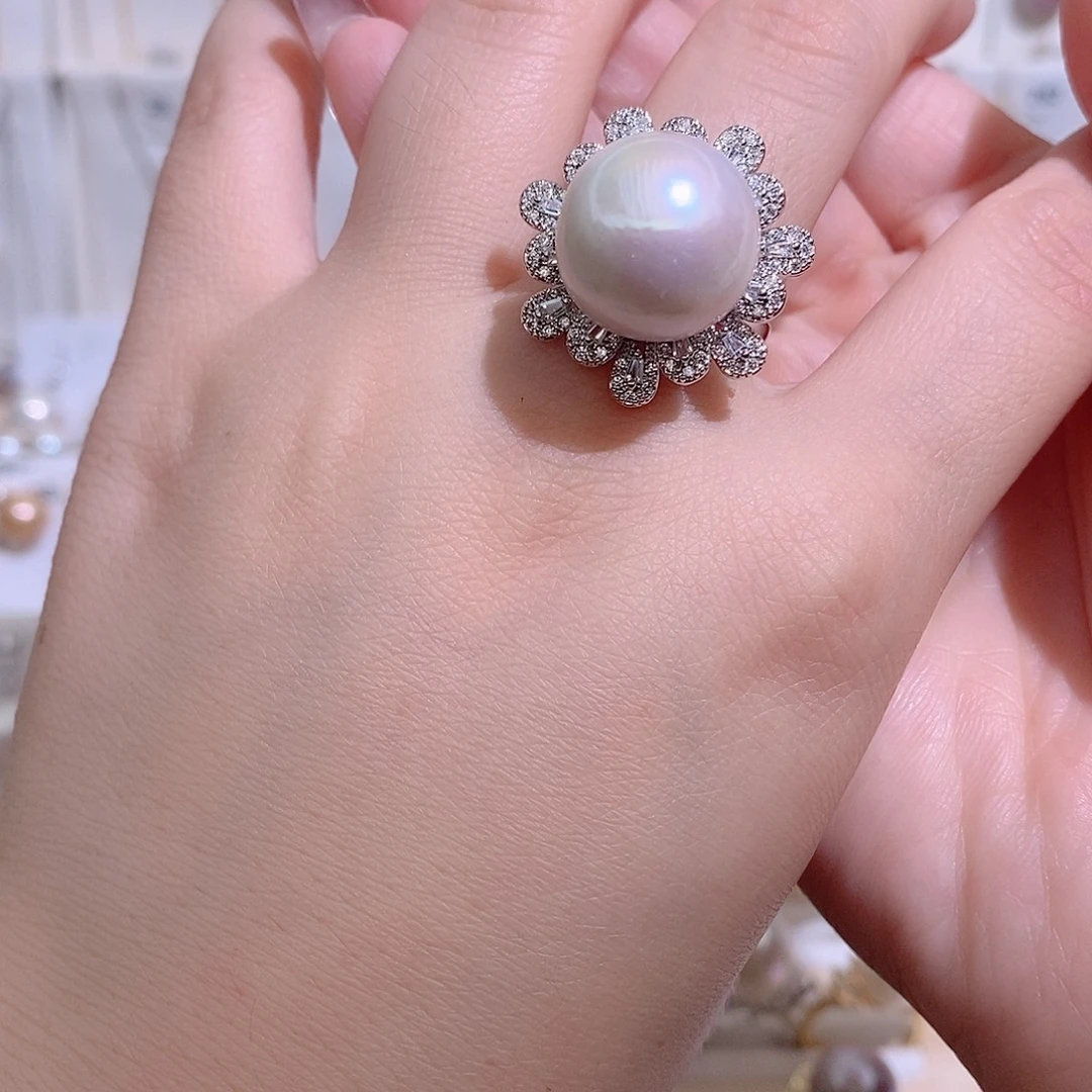 戒指未镶嵌淡水珍珠w15.4