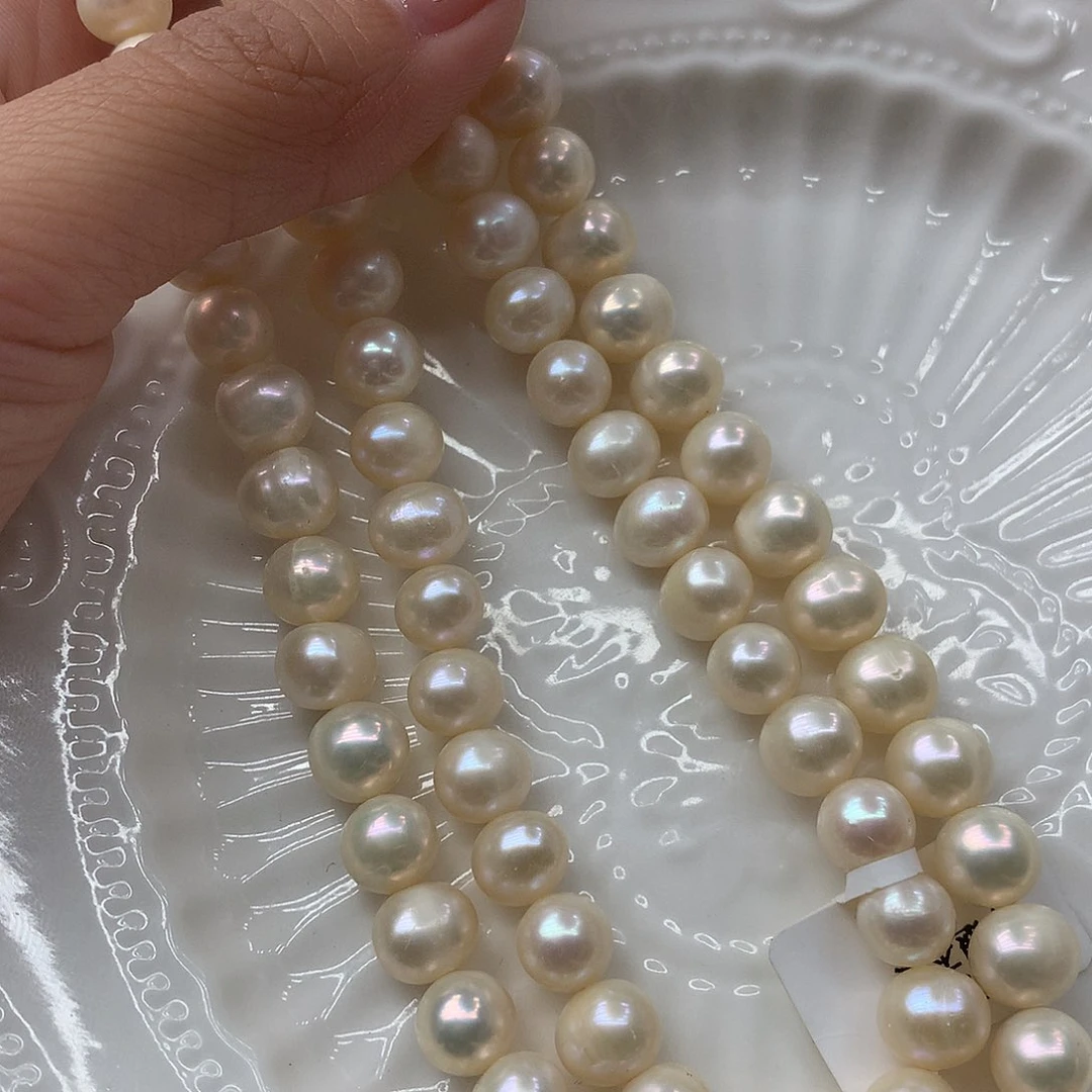 淡水珍珠8-9未镶嵌x31项链