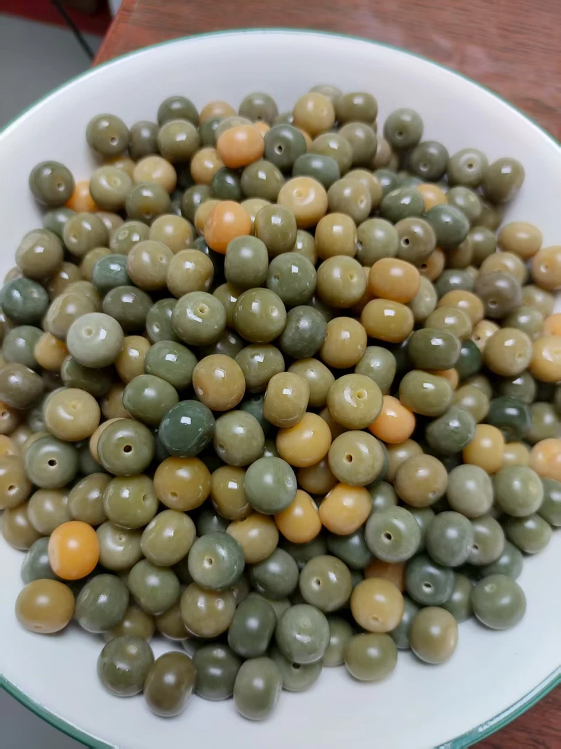 白玉菩提12mm阴皮苹果珠散珠60颗