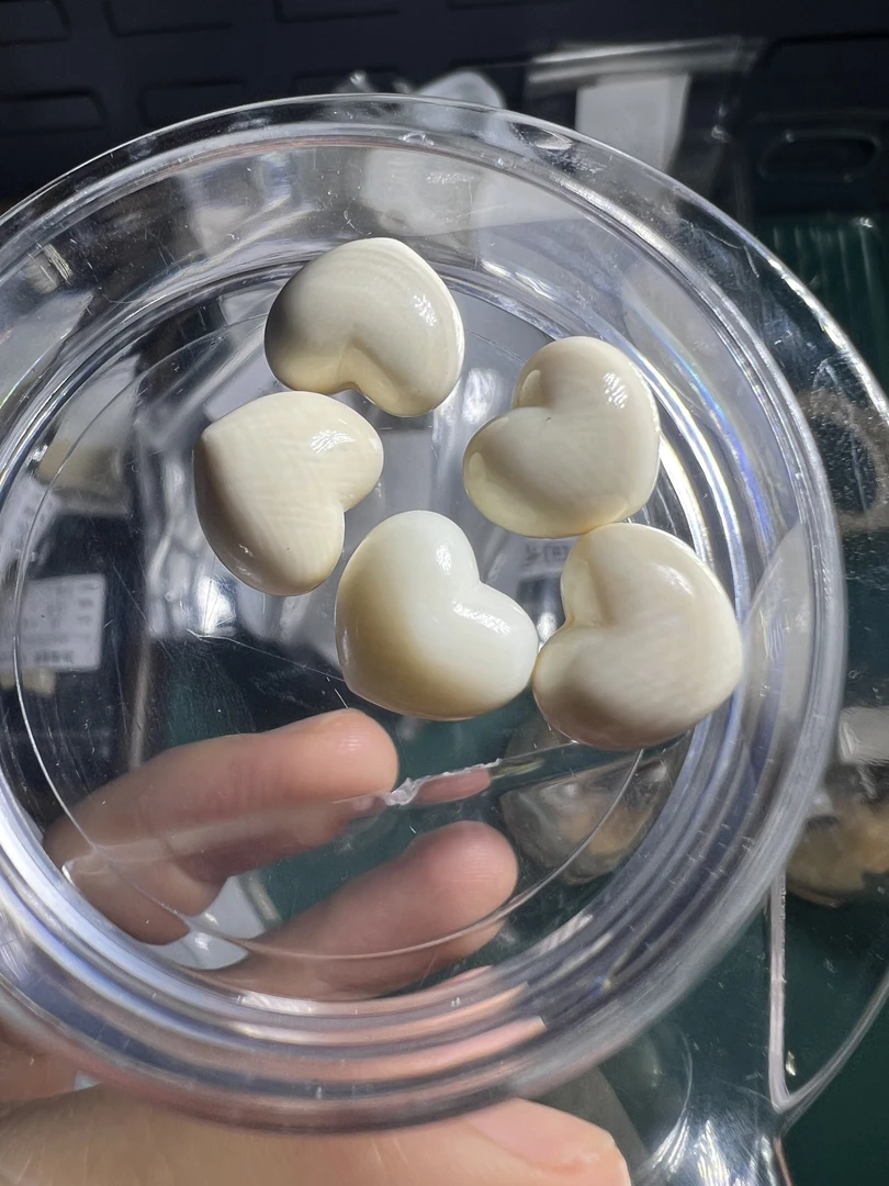 天然猛犸牙爱心12mm