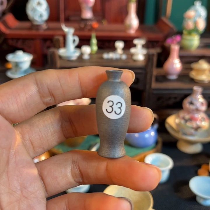 摆件微陶老王迷你花瓶