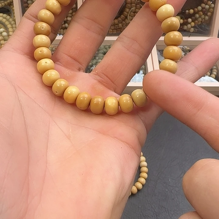 菩提根/象牙果吊坠龙脊菩提算盘（颗颗带月）