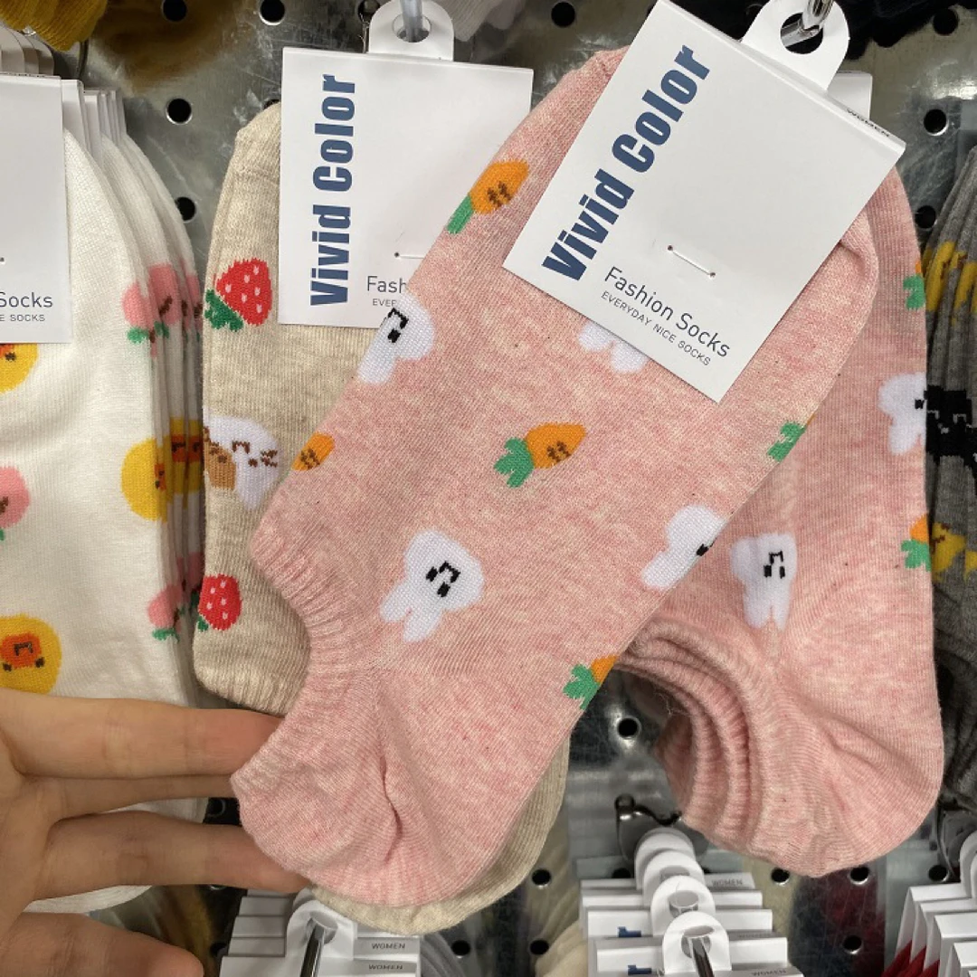 新款可爱时尚短浅船袜