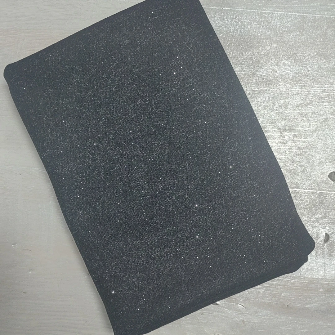 布优布艺面料-单洒金刺毛黑灰