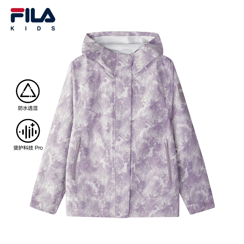 FILA斐乐儿童【防风防水】秋季新款户外防护女童休闲外套K12G543711
