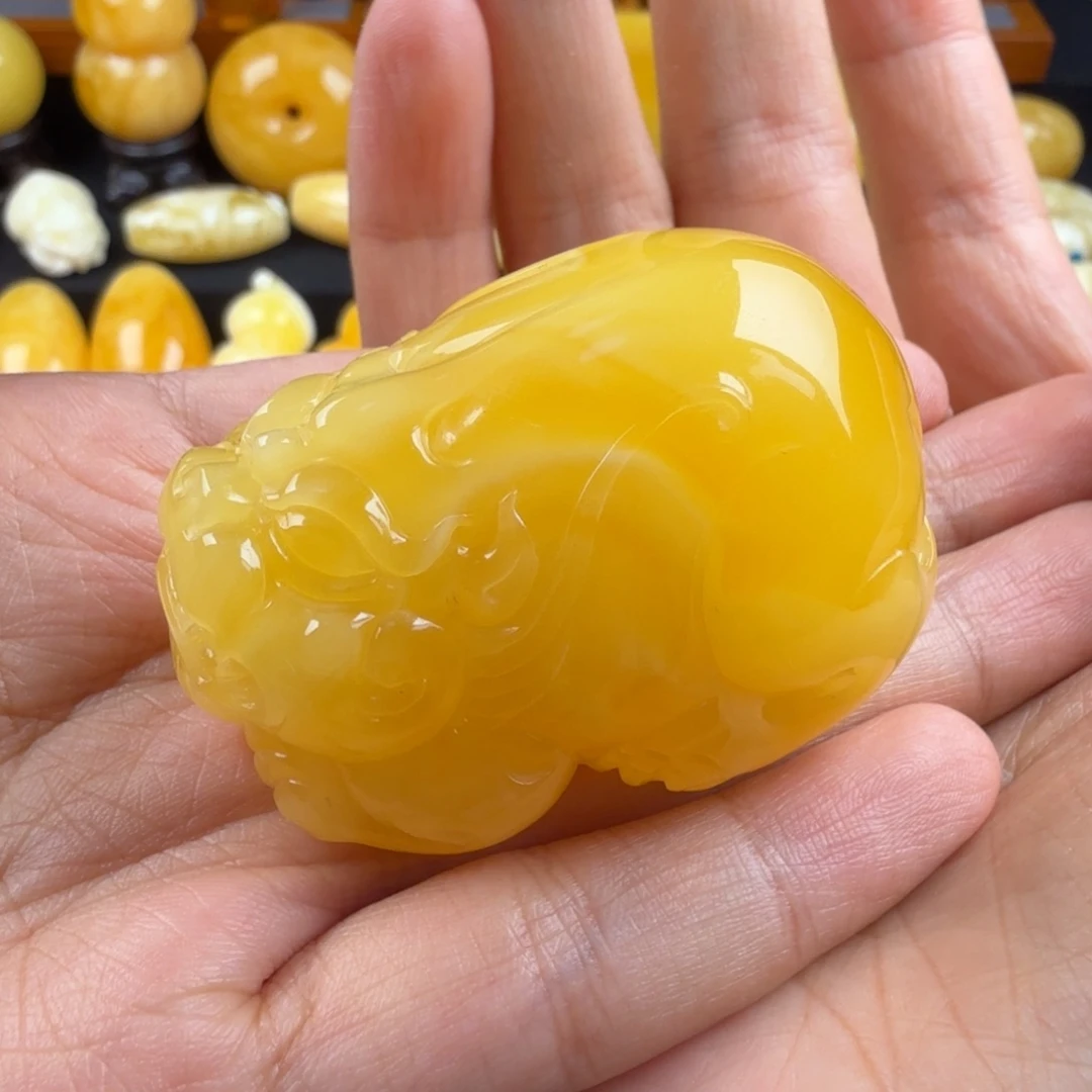 琥珀未镶嵌颈饰纯天然琥珀蜜蜡无优化