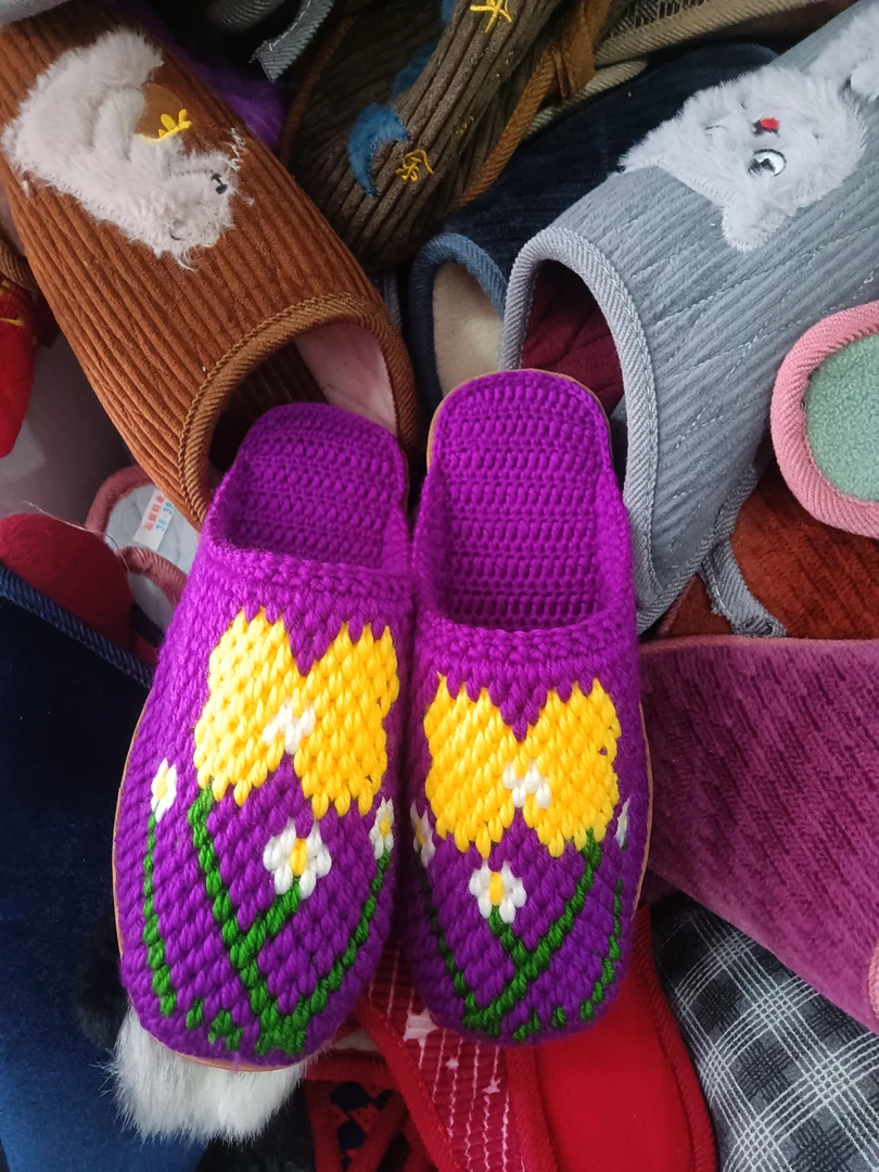 日常坡跟舒适包头纯手工情侣防滑钩编鞋缝制鞋包头拖