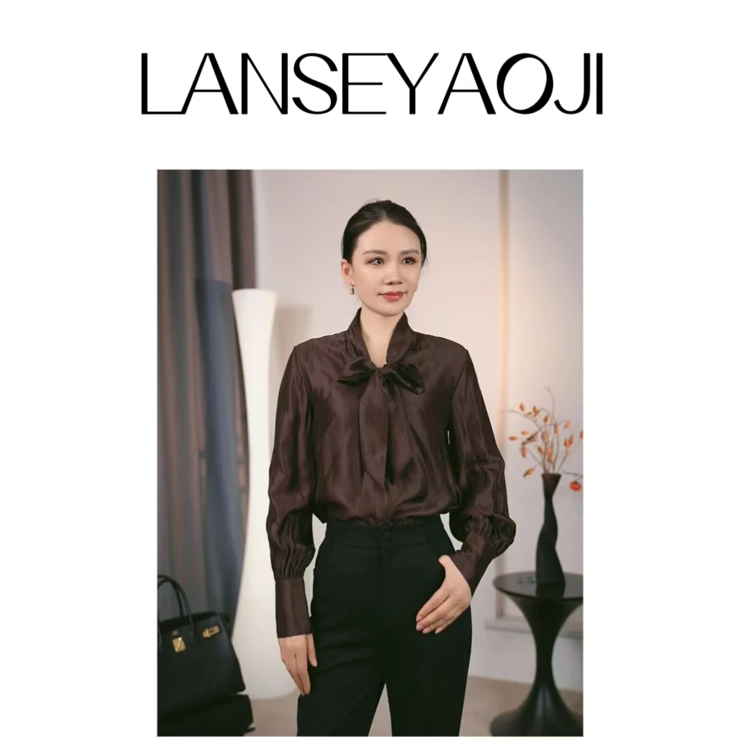 624专场 巧克力色光泽衬衫