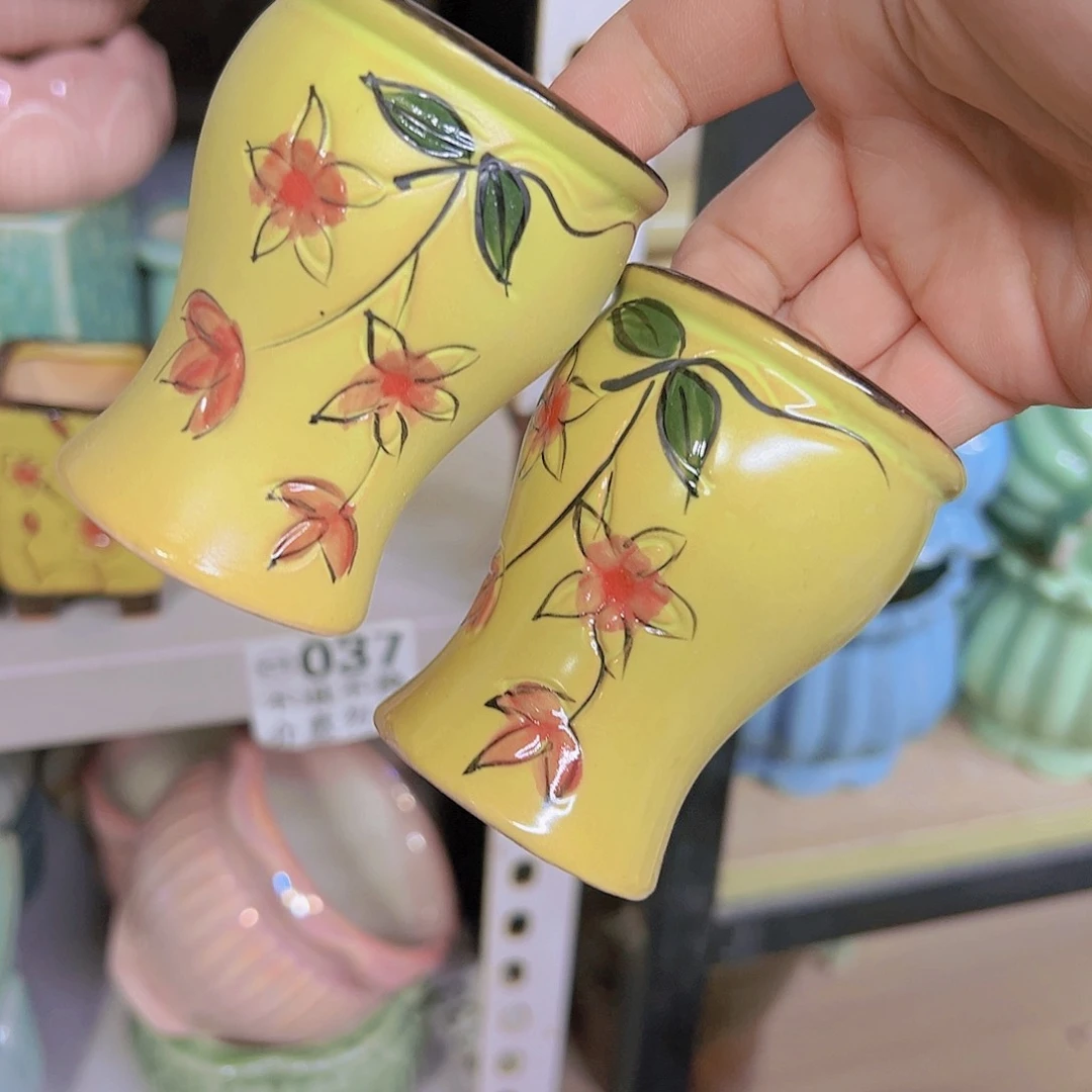 红陶陶瓷花盆当场满12包邮