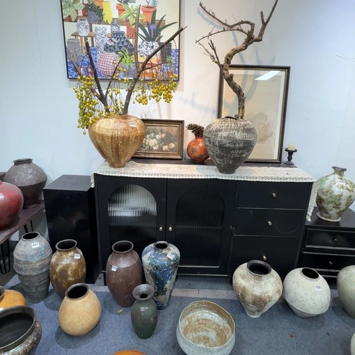 桂****景德镇手工花器原创景德镇手工花器盘泥原创