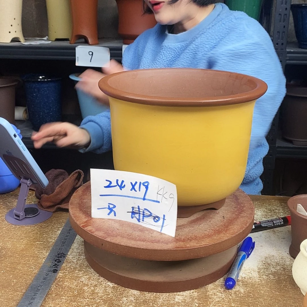 紫砂紫砂花盆一只KK9