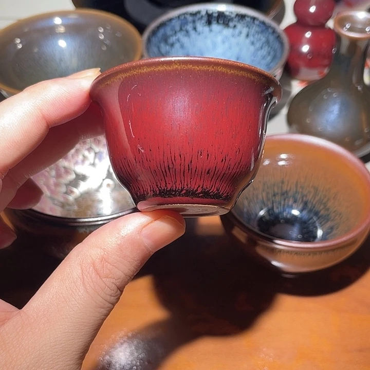 茶盏邹云源电烧牛血红小口