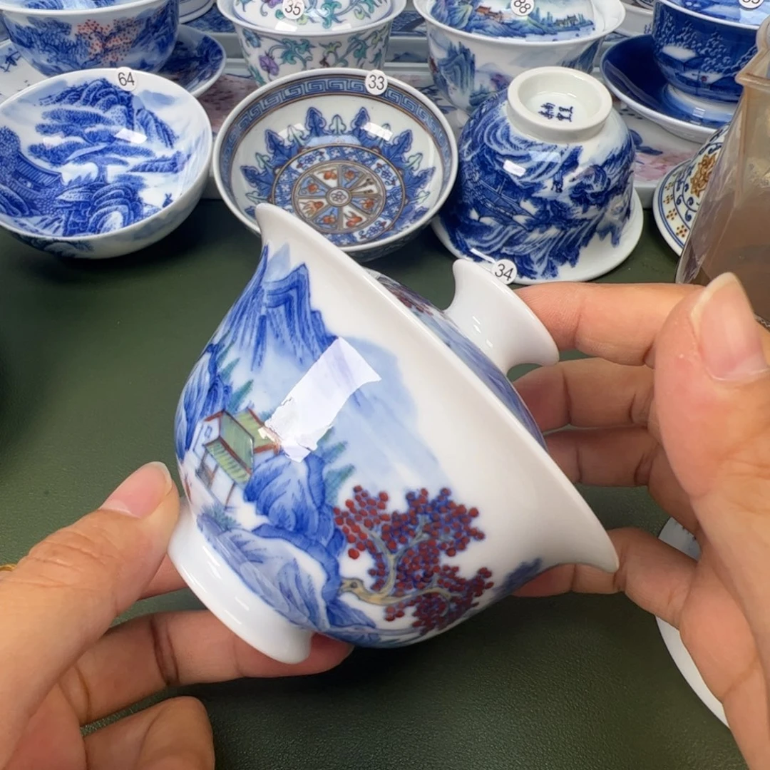景德镇纯手工纯手绘茶具木木7