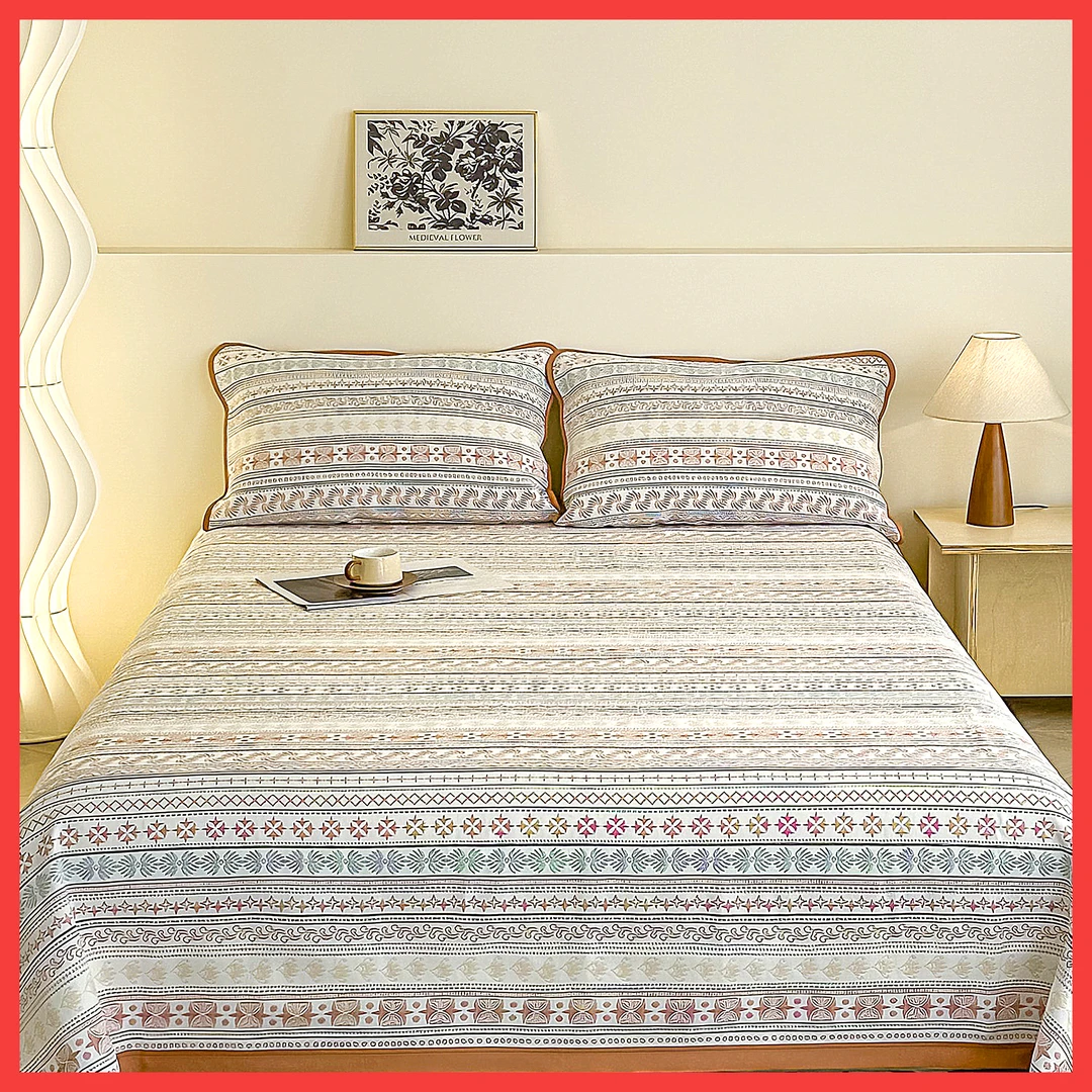 雅赞【新品升级款纱布软席】全棉母婴A类双面吸汗透气床单床盖凉席