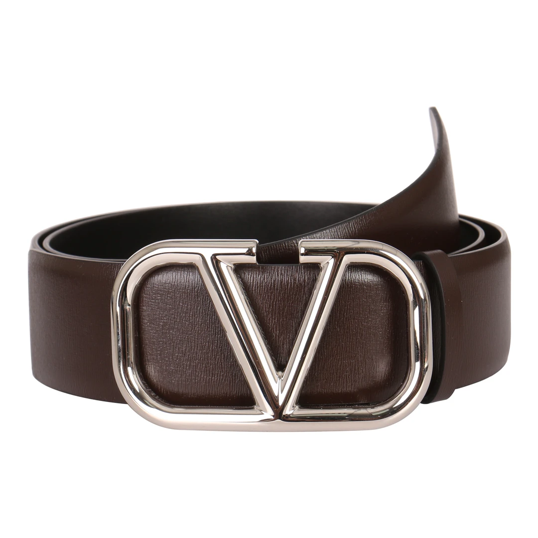 未使用 Valentino/华伦天奴 男士深棕色4.0CM腰带