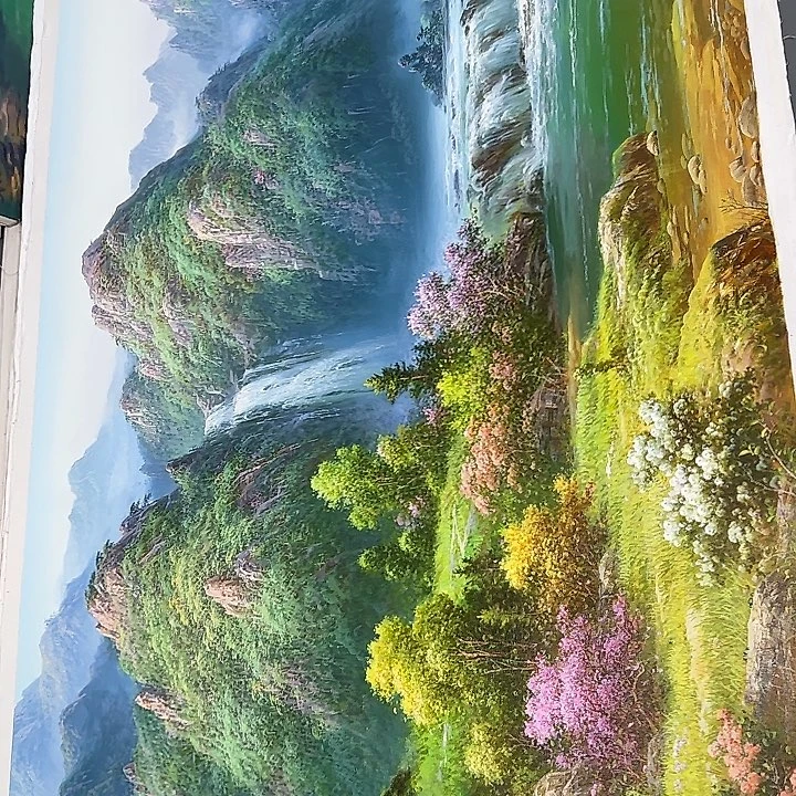 油画恭喜一直欢欢喜喜