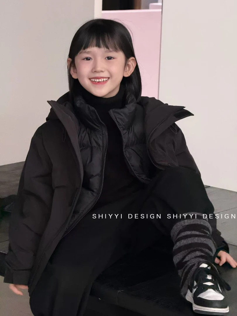 【SHIYYI】三合一可拆卸外套鹅绒内胆户外防风防水流光风冲锋衣