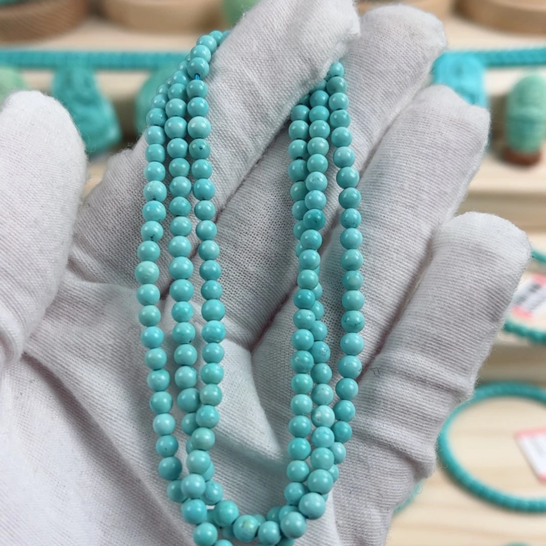 未镶嵌绿松石尺寸3.8mm小**?