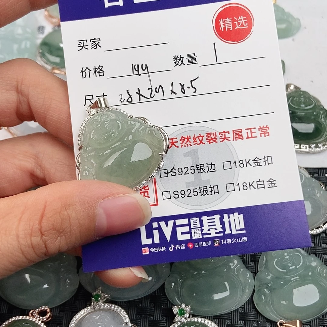 翡翠银S925镶嵌颈饰