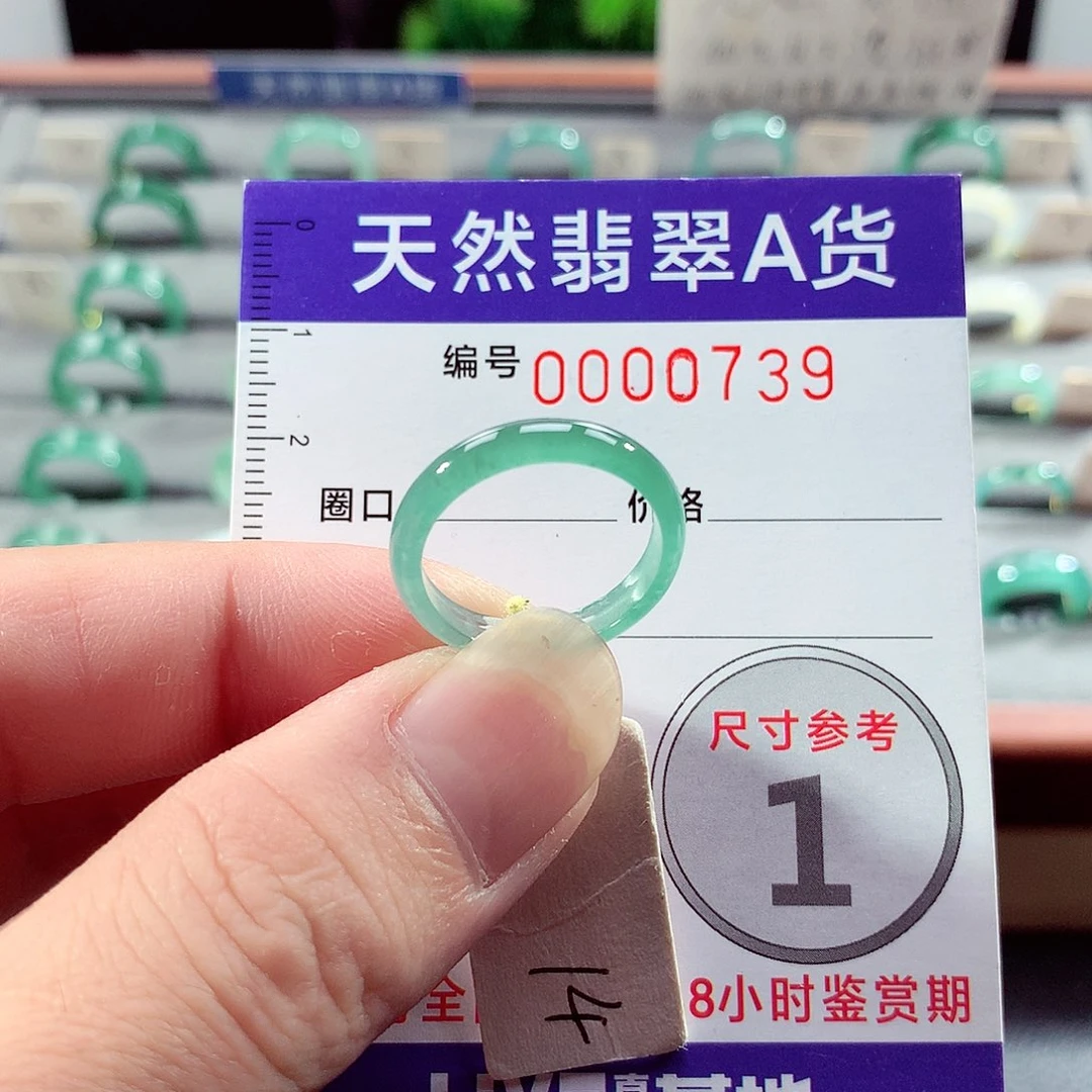 翡翠未镶嵌戒指14号