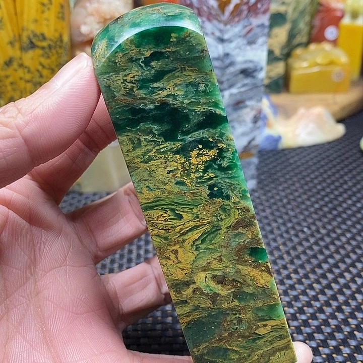 青田石印石雅安金星绿