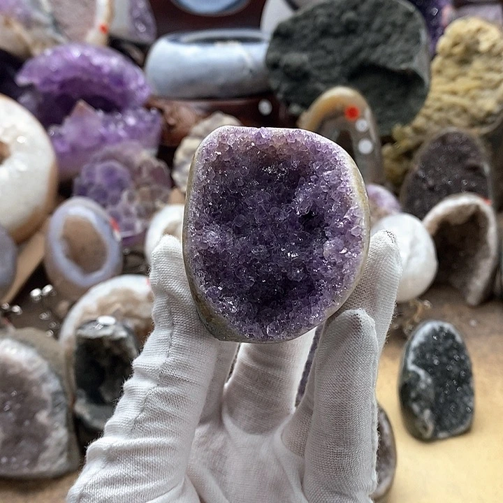 水晶珠宝半成品18K金镶嵌晶镇48