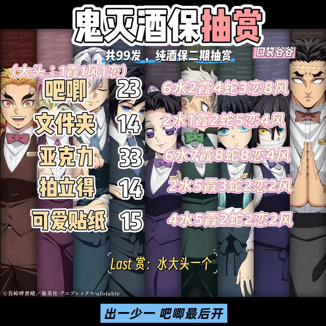 【日谷】鬼灭银座酒保系列转盘抽S代拆