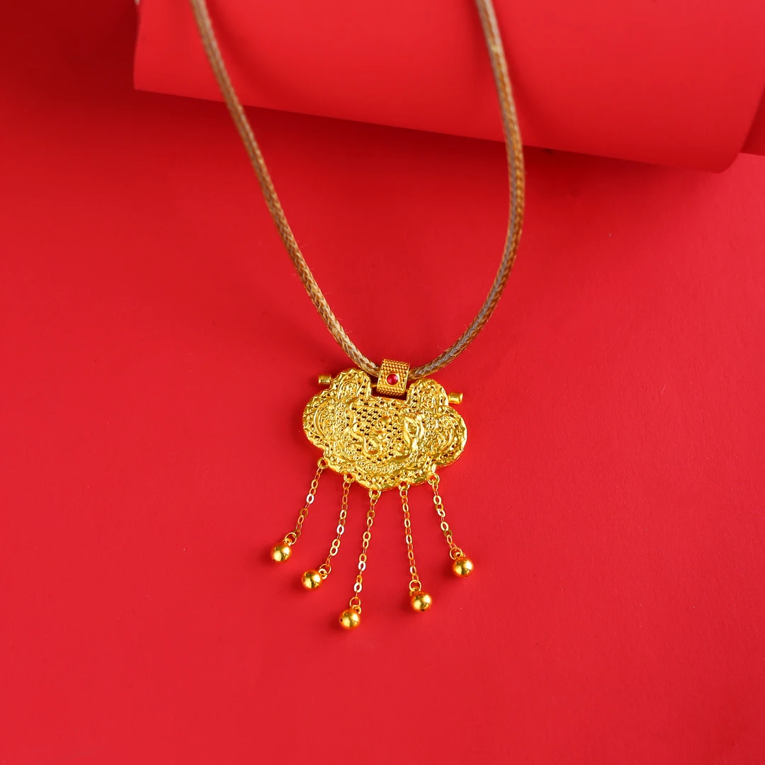 【小凤专属】18k金和田玉天子门生如意锁吊坠