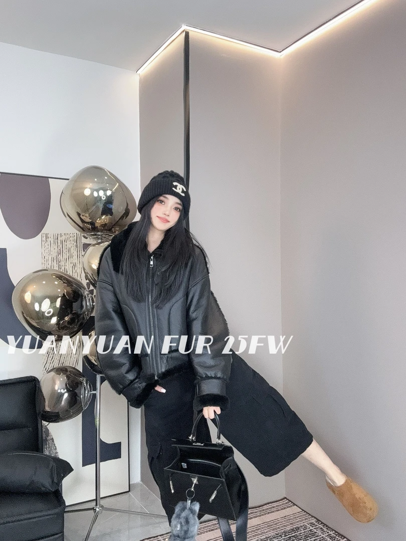 【媛媛推荐】XIASIQING｜25FW 2551 新款时尚休闲皮毛一体外套