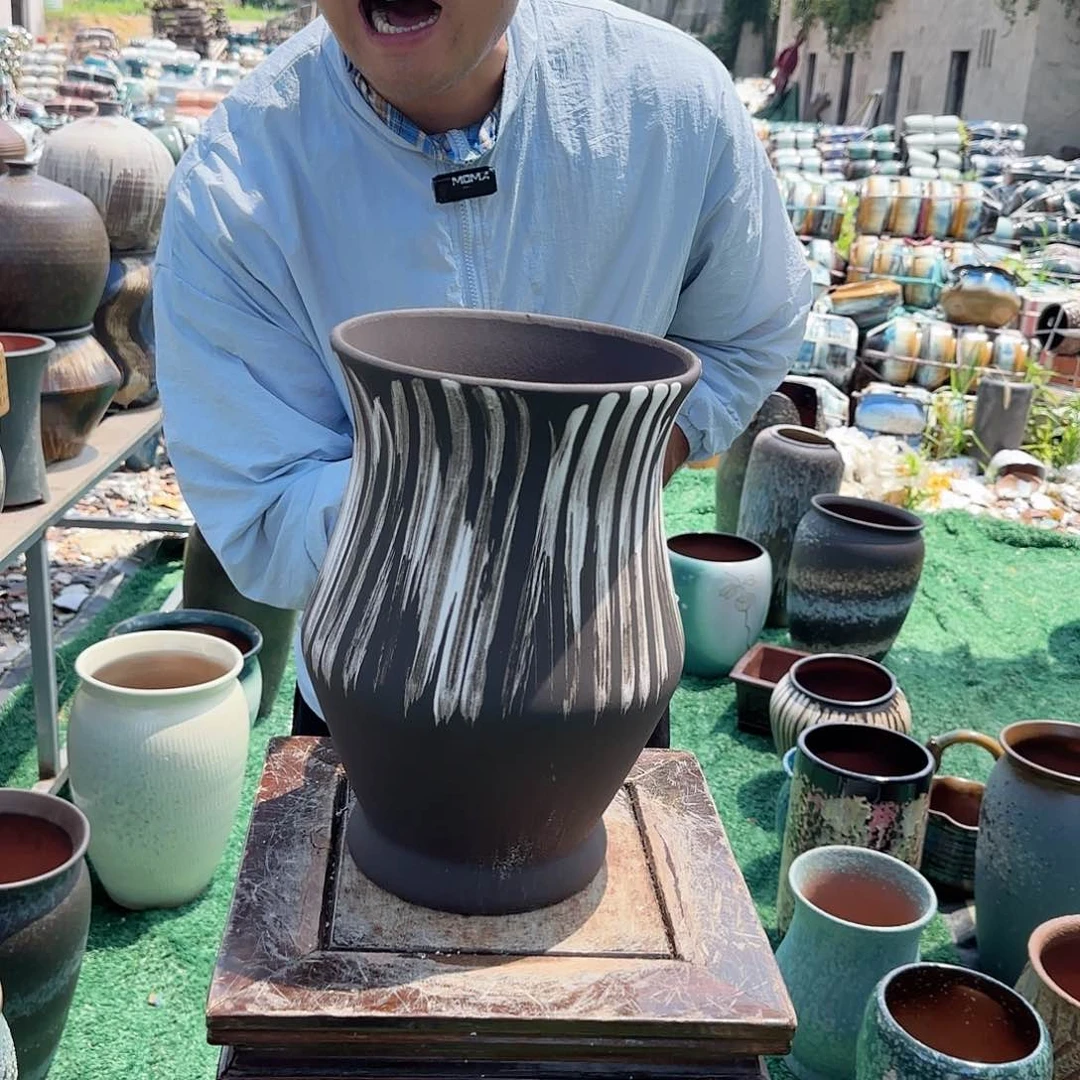 紫砂花盆王嫂花盆0627-556高30口20