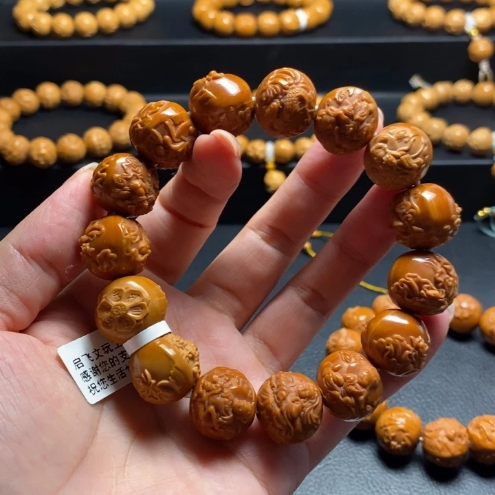 A***ʔ手串猴头核桃荷花观音反油