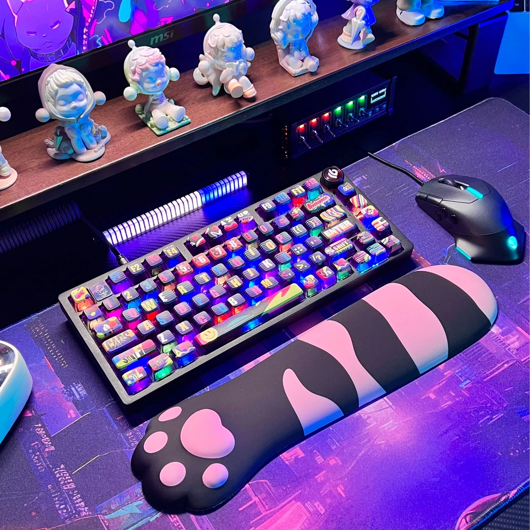 猫浪猫爪手托办公打字电竞机械键盘手腕 掌托记忆棉护腕垫