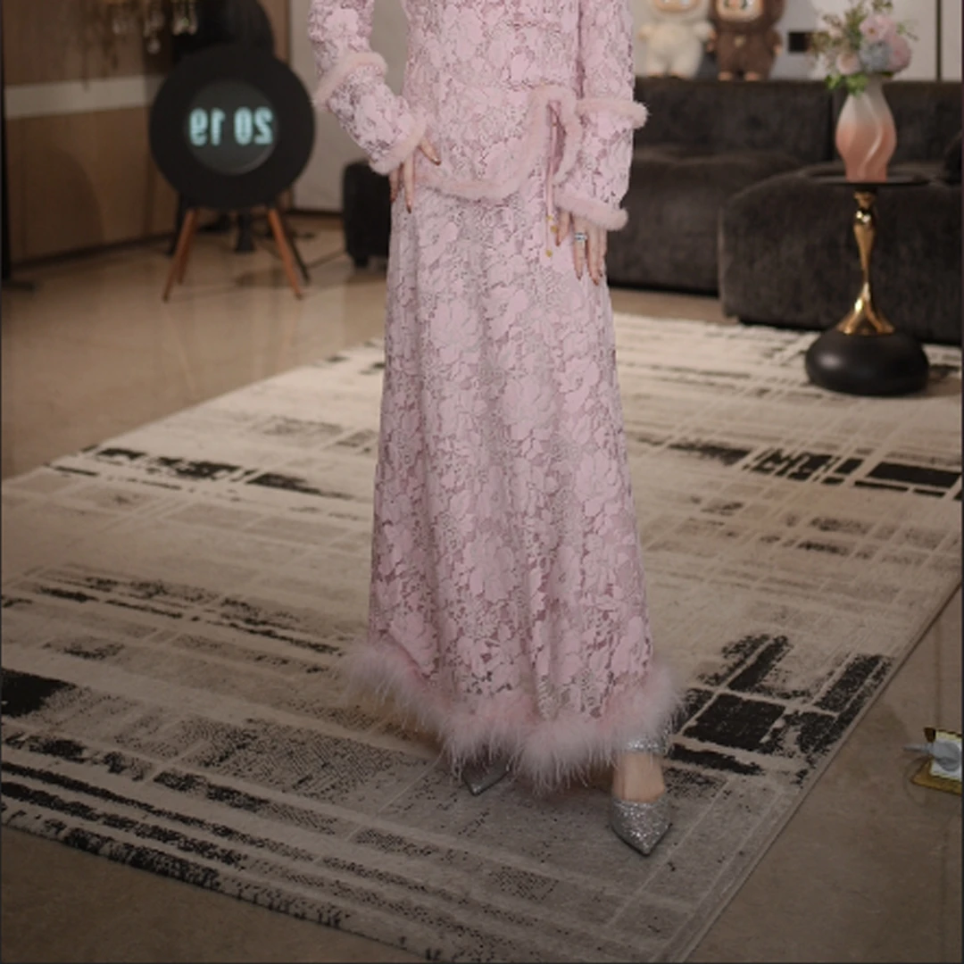 【Jier吉儿】原创设计师 新中式复古时尚烧花半裙简约通勤/韩版网红