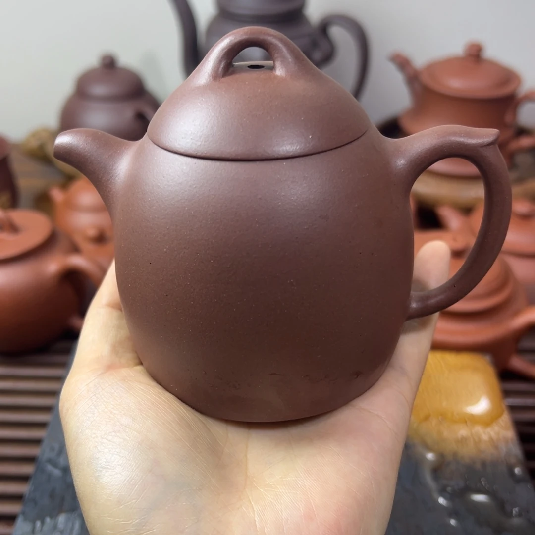 原矿紫泥220cc秦权壶