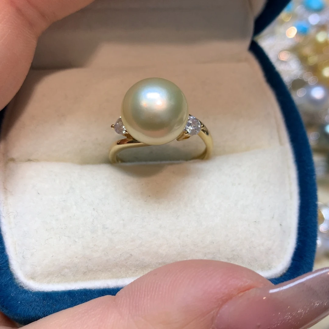 海水珍珠戒指银S925镶嵌