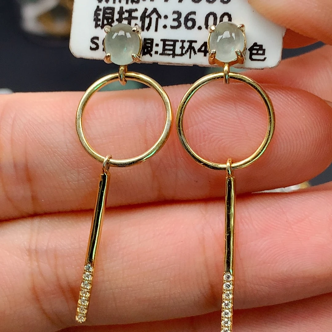 翡翠戒指银S925镶嵌