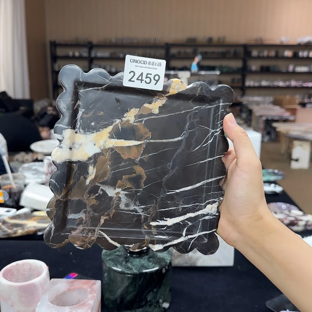 J****妈2459黑金花18cm饼干盘福利