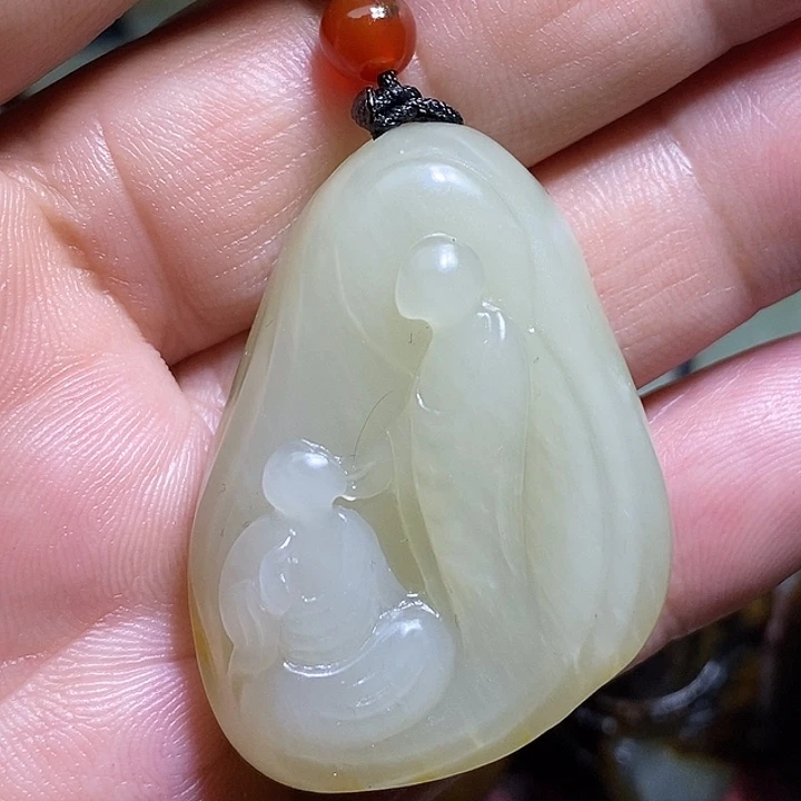 和田玉未镶嵌吊坠(不含链)