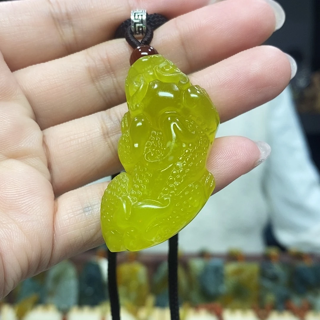 未镶嵌岫玉挂件吊坠项链