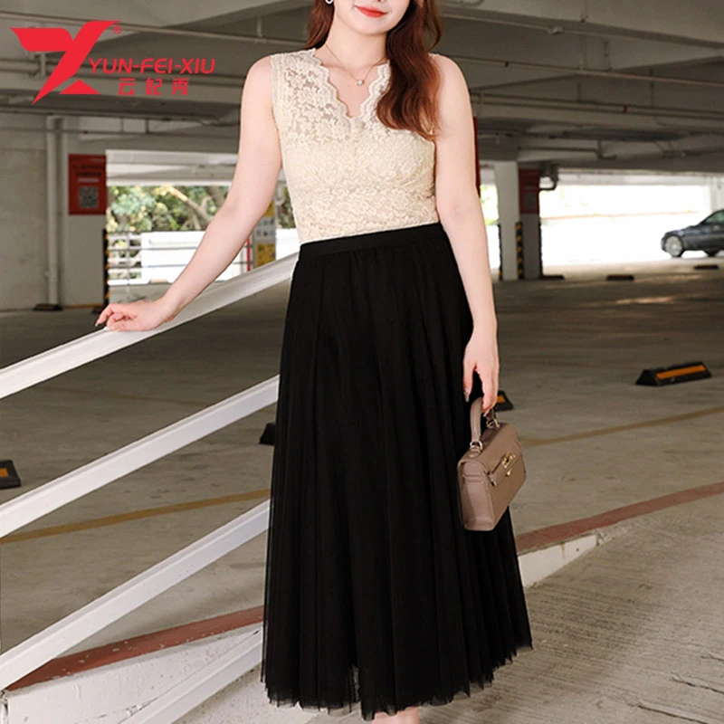 云妃秀大码女装半身裙时尚百搭显瘦宽松气质简洁休闲夏季33098