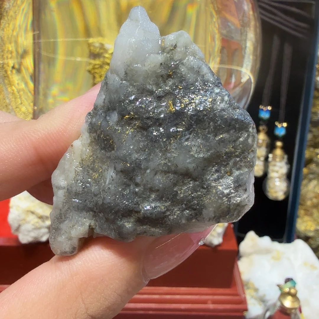 豫聚金阁天然明金矿标