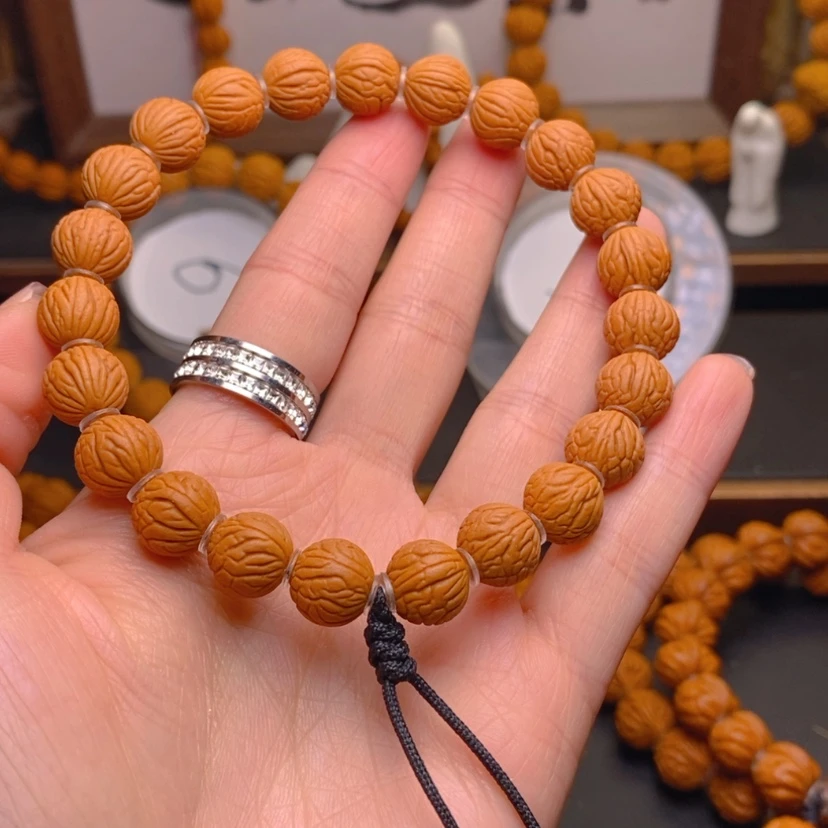 【闪购商品】桃核手串皮*虾龙文桃核