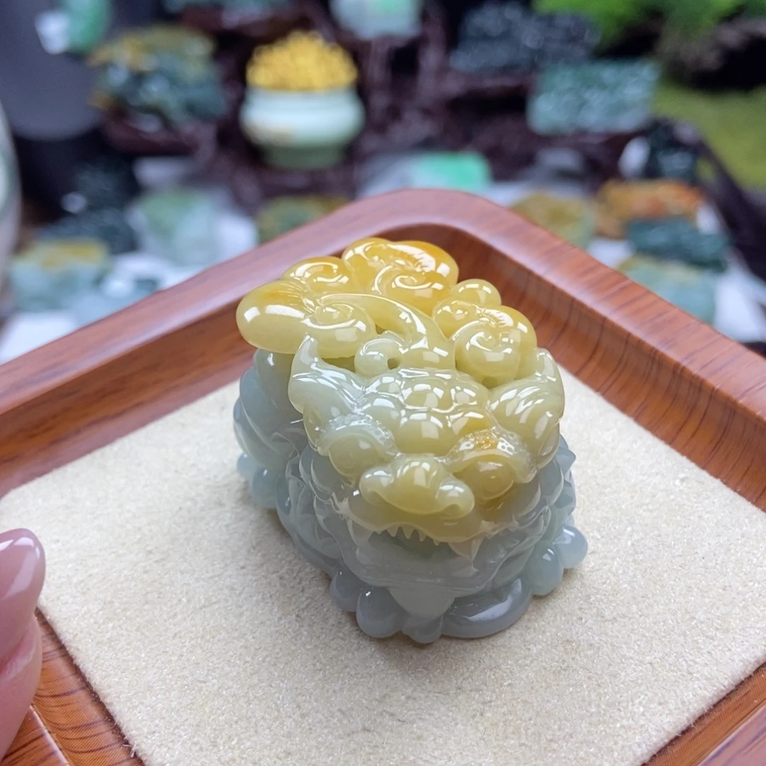 颈饰未镶嵌翡翠A28 黄金甲含珠貔貅