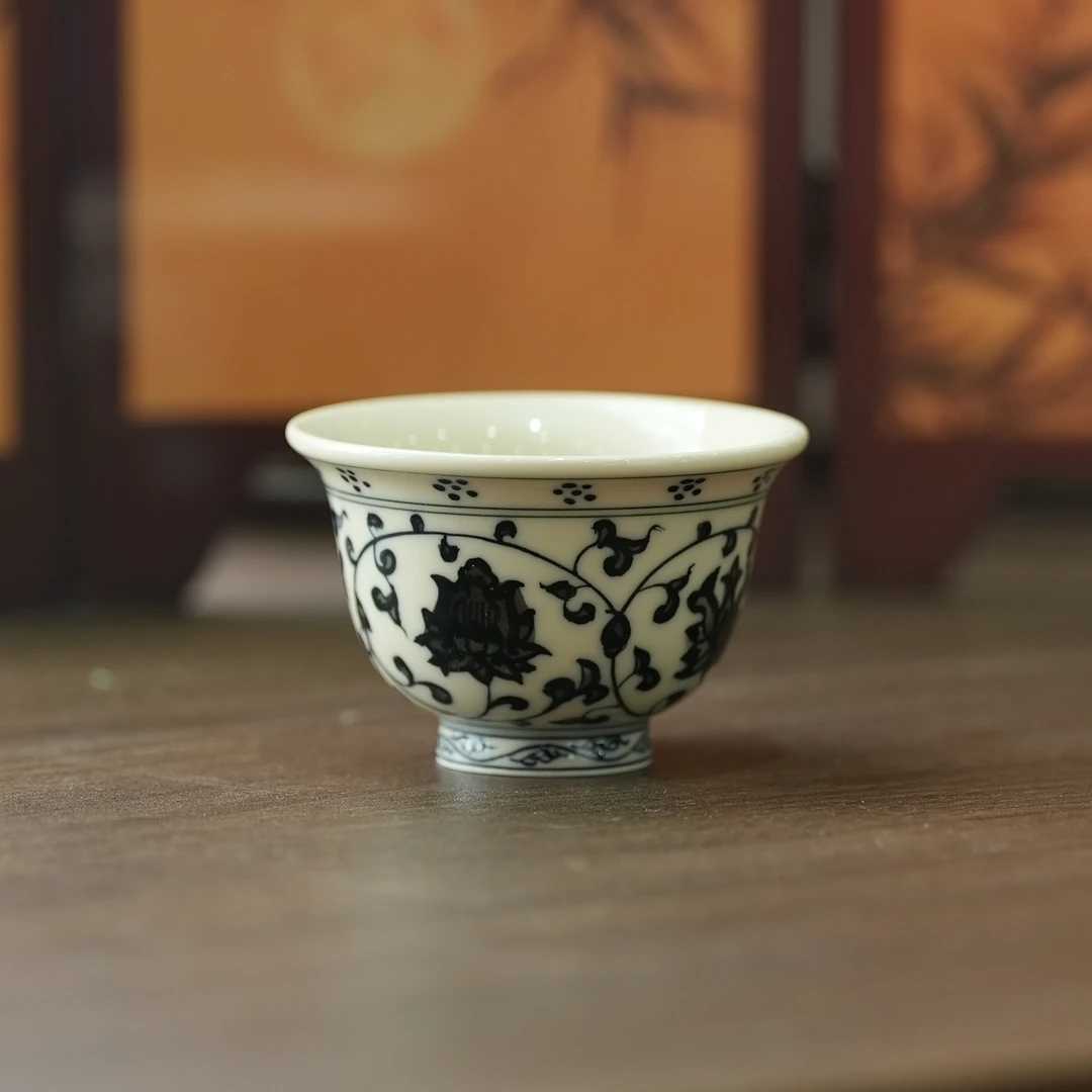【立勤堂】缠枝莲岩茶小杯 | 周大乐优选 | 景德镇陶瓷