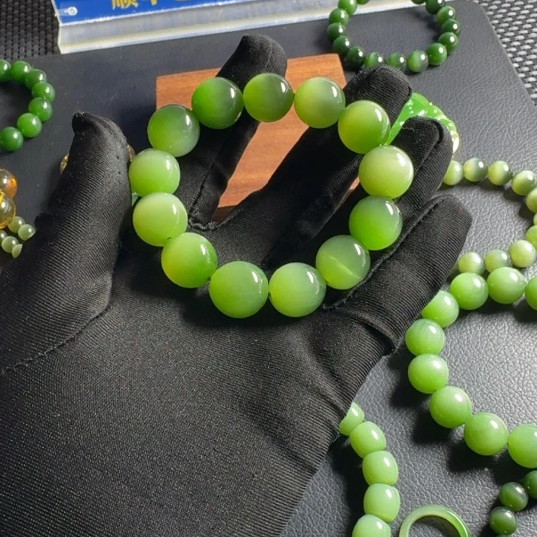 和田玉（碧玉）手串未镶嵌陈*狗