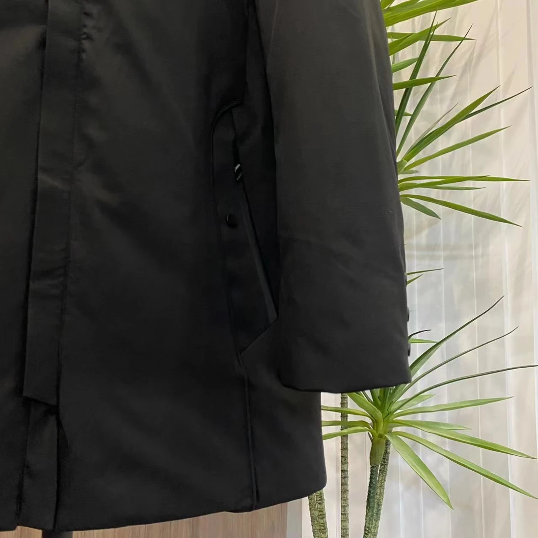 休闲加厚商务连帽黑色时尚男士羽绒服C2774